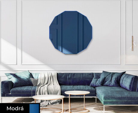 Okrúhle moderne ozdobne zrkadlo na stenu L176 #3