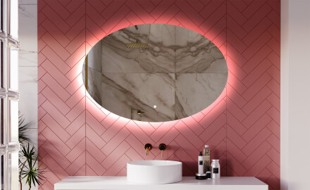 Oválne závesné zrkadlo na stenu L178