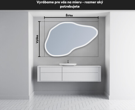 LED zrkadlo s nepravidelnym tvarom do kupelne P222 #3
