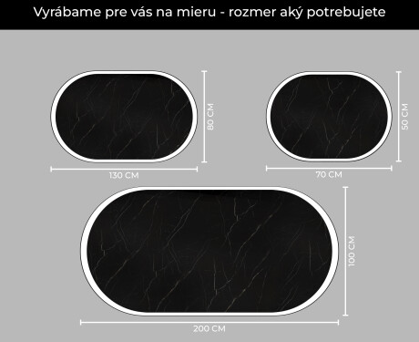 Oválne zrkadla LED do kupelne L230 #4