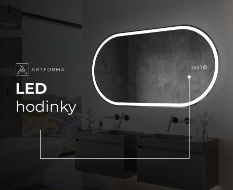 Oválne zrkadla LED do kupelne L230 #8