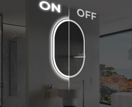 Oválne zrkadla LED do kupelne - Vertikálne L230 #3
