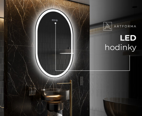 Oválne zrkadla LED do kupelne - Vertikálne L230 #7