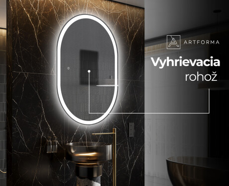 Oválne zrkadla LED do kupelne - Vertikálne L230 #8