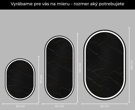 Oválne zrkadla LED do kupelne - Vertikálne L231 #4