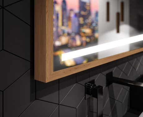 Kúpeľňové zrkadlo s rámom a osvetlením LED FrameLine L09 #3