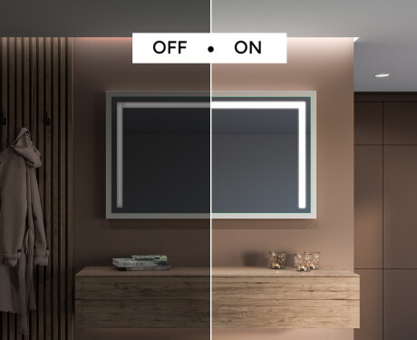 Kúpeľňové zrkadlo s rámom a osvetlením LED FrameLine L11 #5