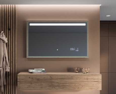 Kúpeľňové zrkadlo s rámom a osvetlením LED FrameLine L12 #12