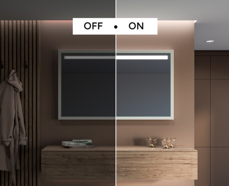 Kúpeľňové zrkadlo s rámom a osvetlením LED FrameLine L12 #5