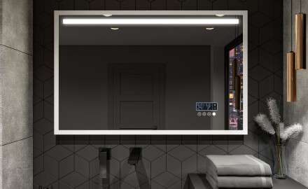 Kúpeľňové zrkadlo s rámom a osvetlením LED FrameLine L12