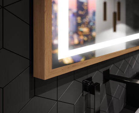 Kúpeľňové zrkadlo s rámom a osvetlením LED FrameLine L15 #3