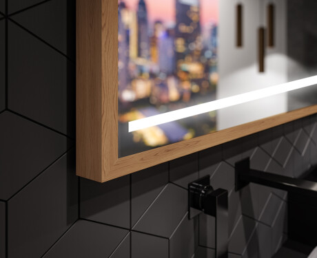 Kúpeľňové zrkadlo s rámom a osvetlením LED FrameLine L23 #3
