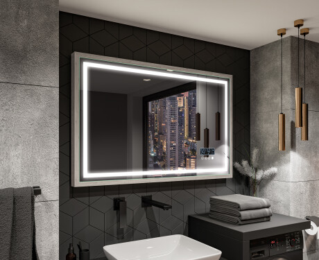 Kúpeľňové zrkadlo s rámom a osvetlením LED FrameLine L49 #12