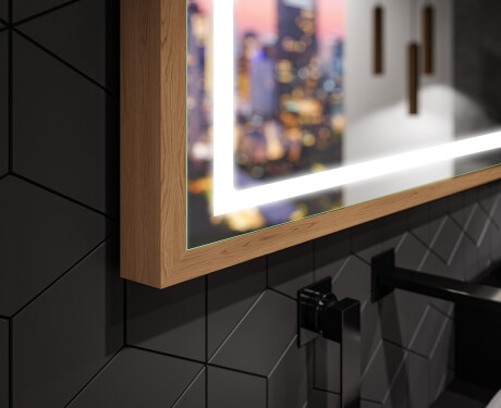 Kúpeľňové zrkadlo s rámom a osvetlením LED FrameLine L49 #3