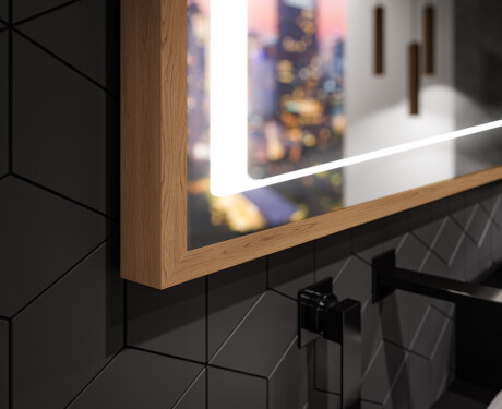 Kúpeľňové zrkadlo s rámom a osvetlením LED FrameLine L61 #3