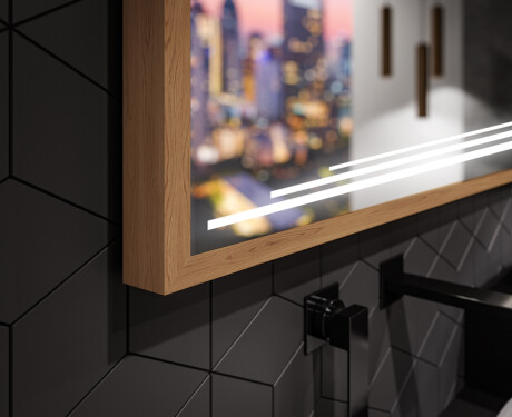Kúpeľňové zrkadlo s rámom a osvetlením LED FrameLine L75 #3