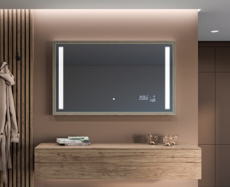Kúpeľňové zrkadlo s rámom a osvetlením LED FrameLine L131 #12