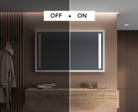 Kúpeľňové zrkadlo s rámom a osvetlením LED FrameLine L131 #5