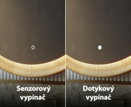 Nepravidelné zrkadlo v dubovom ráme s LED podsvietením #8