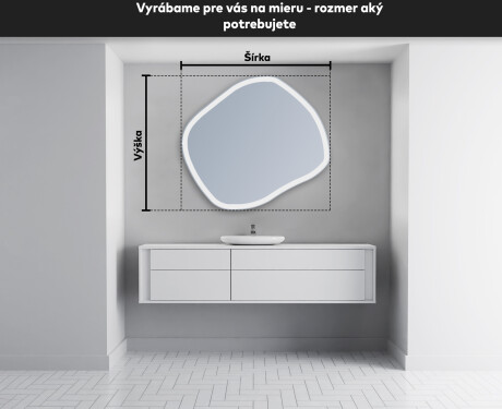 LED zrkadlo s nepravidelnym tvarom do kupelne R222 #4