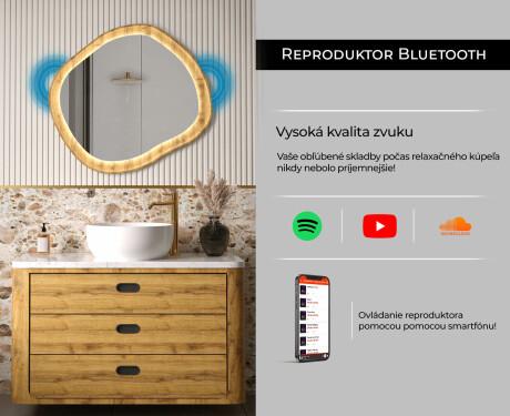 Dekoratívne zrkadlo v dubovom ráme s LED podsvietením #7