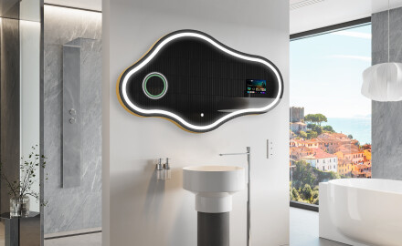 Zrkadlo nepravidelné s LED SMART C223 Google