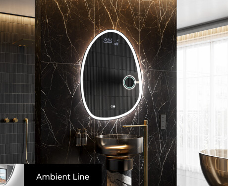 LED zrkadlo s nepravidelnym tvarom do kupelne SF222