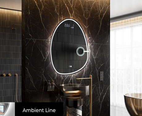 LED zrkadlo s nepravidelnym tvarom do kupelne SF223