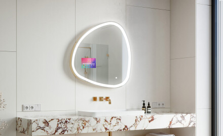 Nepravidelné zrkadlo LED Smart J222 Google