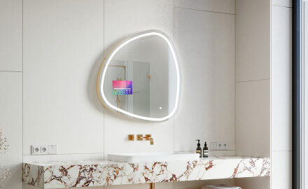 Nepravidelné zrkadlo LED Smart J223 Google
