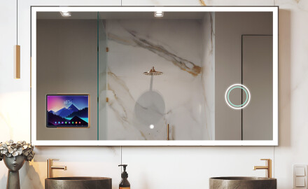Inteligentné LED kúpeľňové zrkadlo s rámom Displine Apple L01