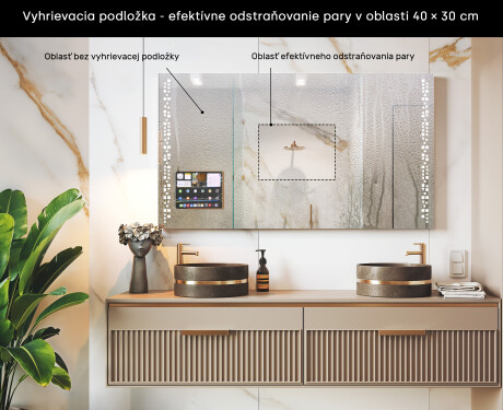 Moderné LED Zrkadlo s rámom iPad Displine L38 #7
