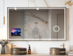 Obdĺžnikové inteligentné LED zrkadlo Apple s rámom Displine L49