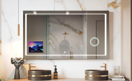 Inteligentné LED kúpeľňové zrkadlo s rámom Displine Apple L61