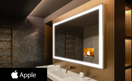 Kúpelňové zrkadlo s LED SMART L01 Apple