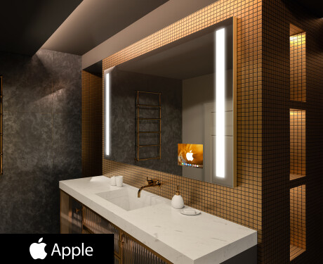 Kúpelňové zrkadlo s LED SMART L02 Apple