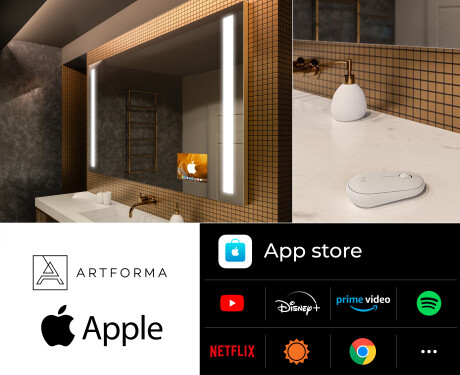 Kúpelňové zrkadlo s LED SMART L02 Apple #2