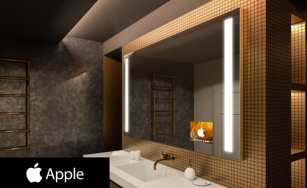 Kúpelňové zrkadlo s LED SMART L02 Apple