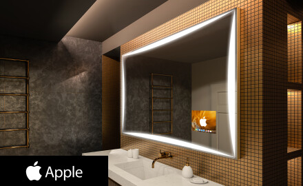 Kúpelňové zrkadlo s LED SMART L77 Apple