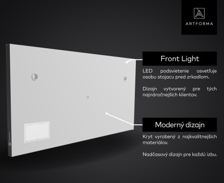 SMART Zrkadlo s LED podsvietením L126 Apple #5