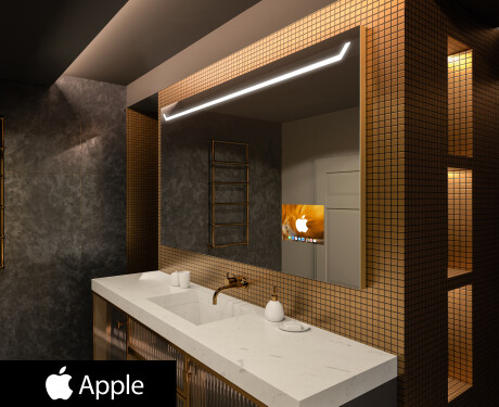 Kúpelňové zrkadlo s LED SMART L128 Apple