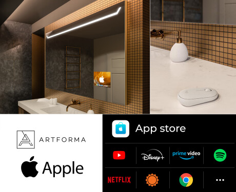 Kúpelňové zrkadlo s LED SMART L128 Apple #2