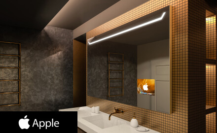 Kúpelňové zrkadlo s LED SMART L128 Apple