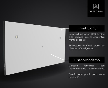 Zrkadlo SMART s LED podsvietením L01 Rad Google #11