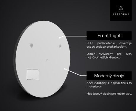 Zrkadlo okruhle s LED SMART L114 Apple #2