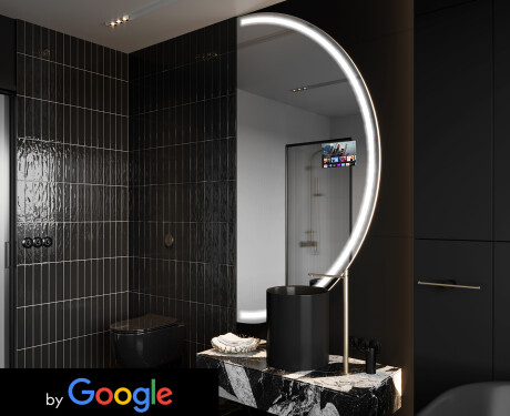 Polokruhové zrkadlo LED Smart A223 Google