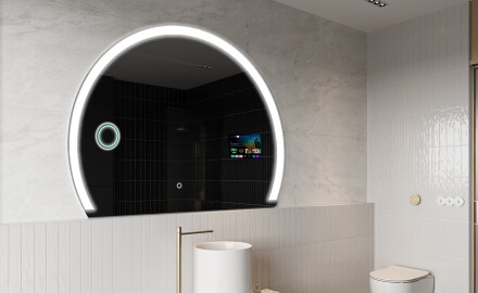 Polokruhové zrkadlo LED Smart W222 Google