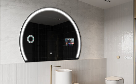 Zrkadlo Polokruhové s LED SMART W223 Google