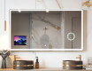 Zaoblené Moderné LED Zrkadlo s rámom iPad Displine L146