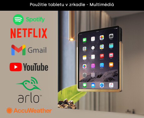 Zaoblené Moderné LED Zrkadlo s rámom iPad Displine L146 #3